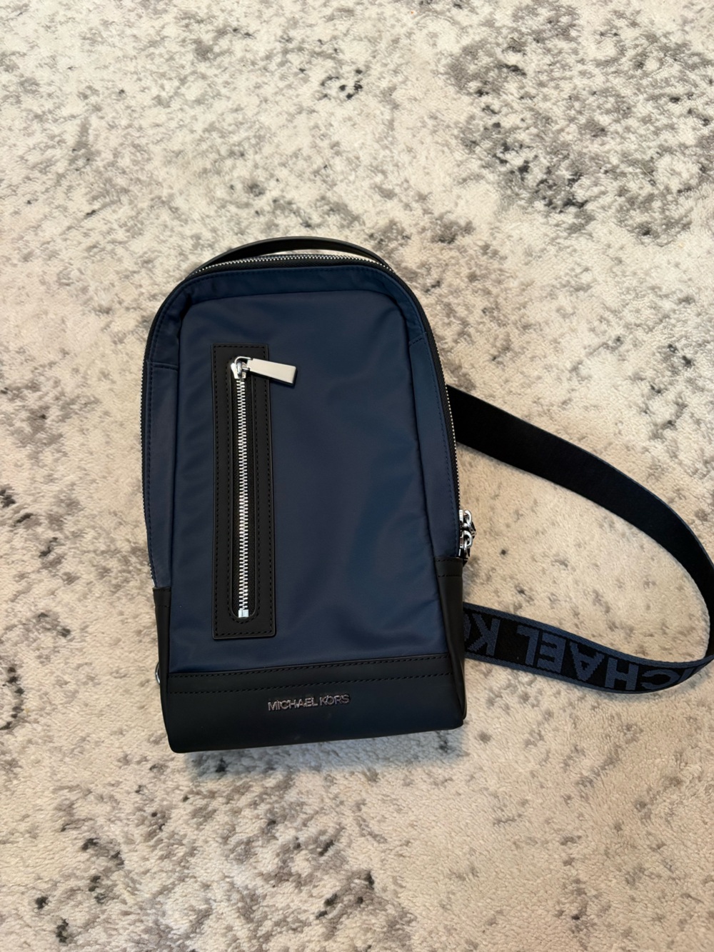 Michael Kors Navy and Black Malone A-Line Sling Pack